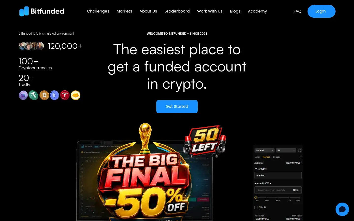 Screenshot of bitfunded.com