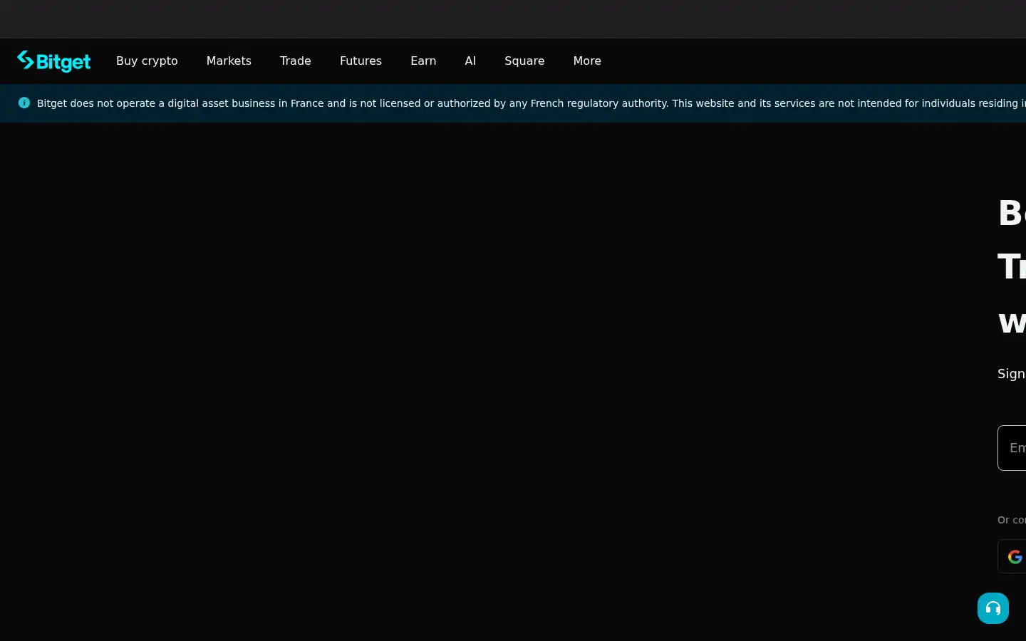 Screenshot of bitget.com