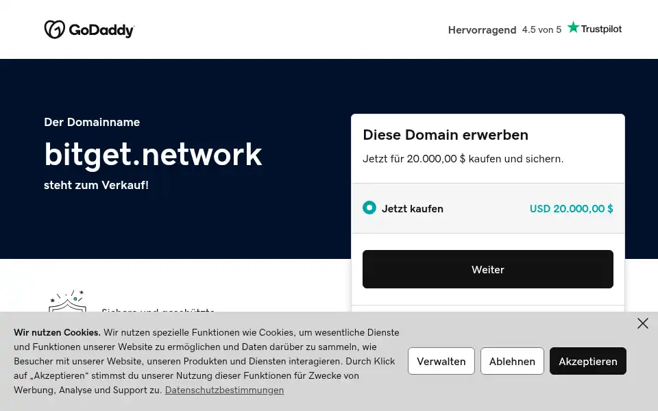 Screenshot of bitget.network