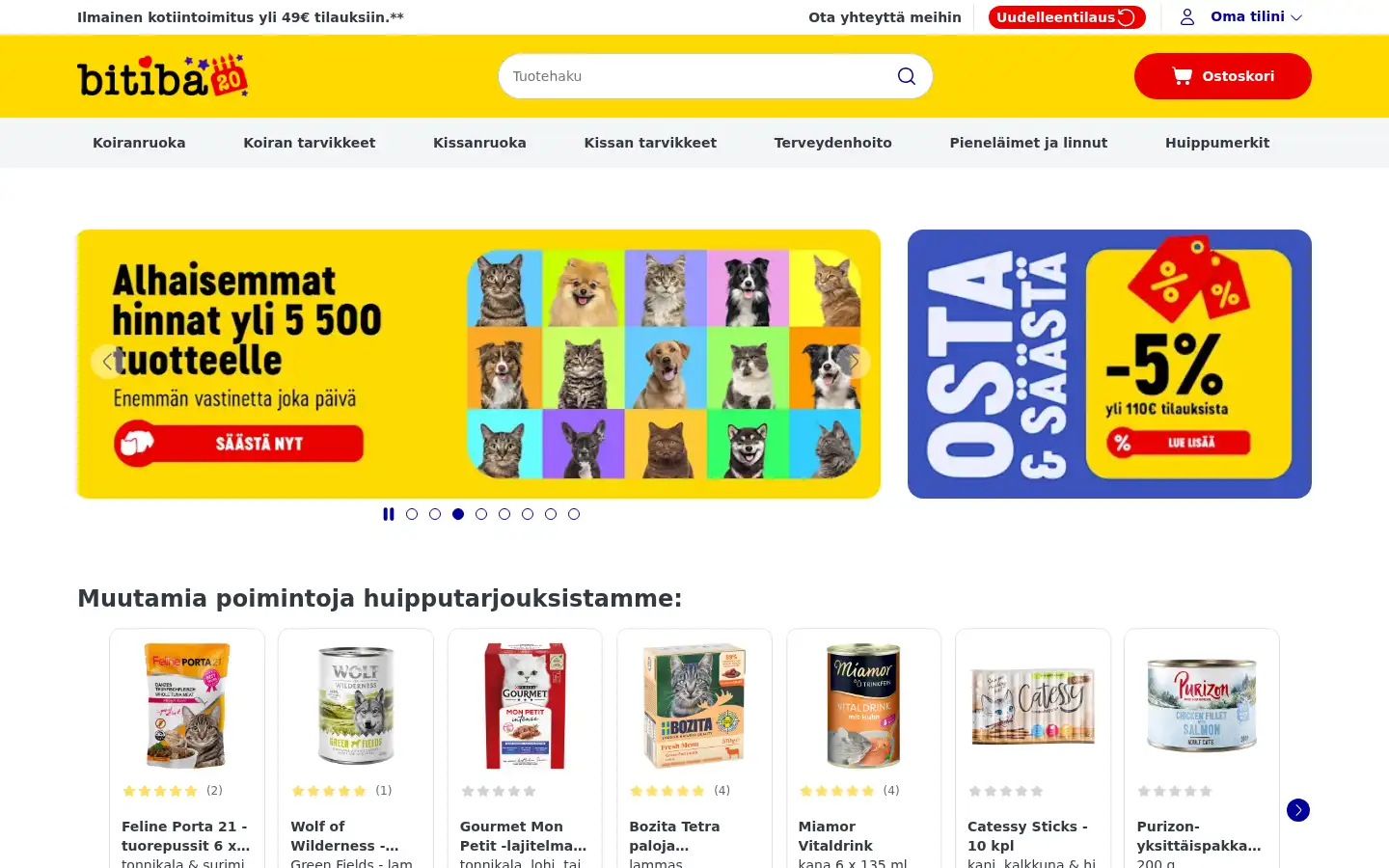 Screenshot of bitiba.fi