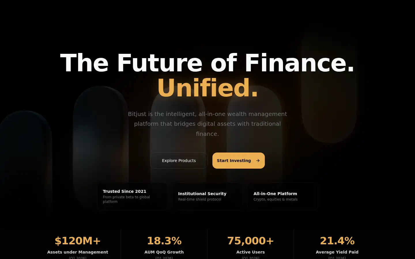 Screenshot of bitjust.co