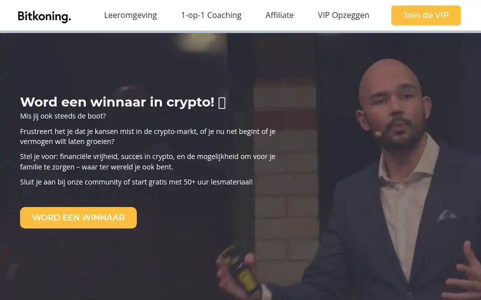 Screenshot of bitkoning.nl