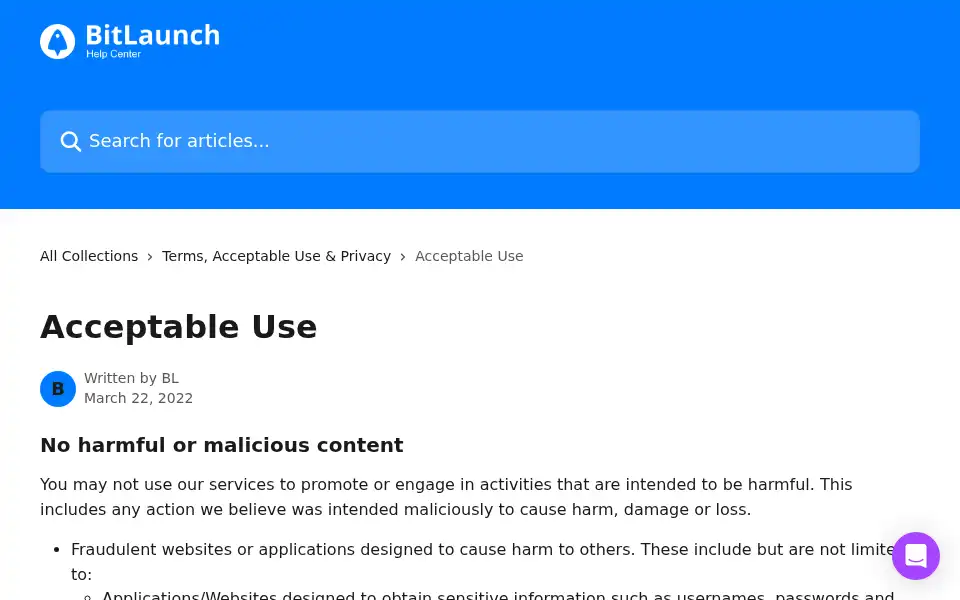 Screenshot of bitlaunch.io