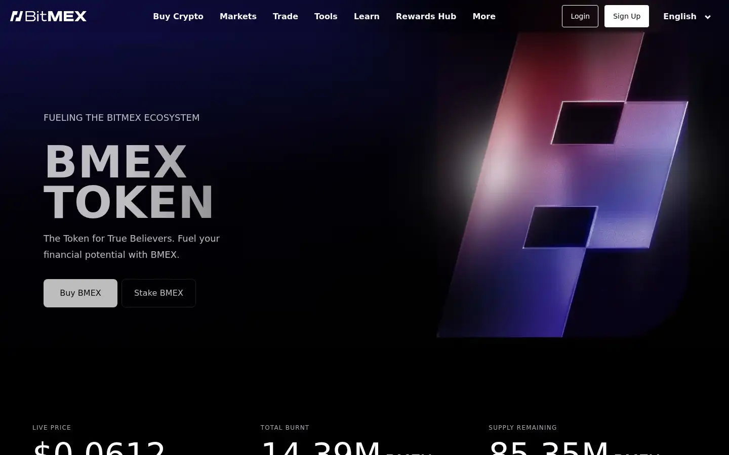 Screenshot of bitmex.com