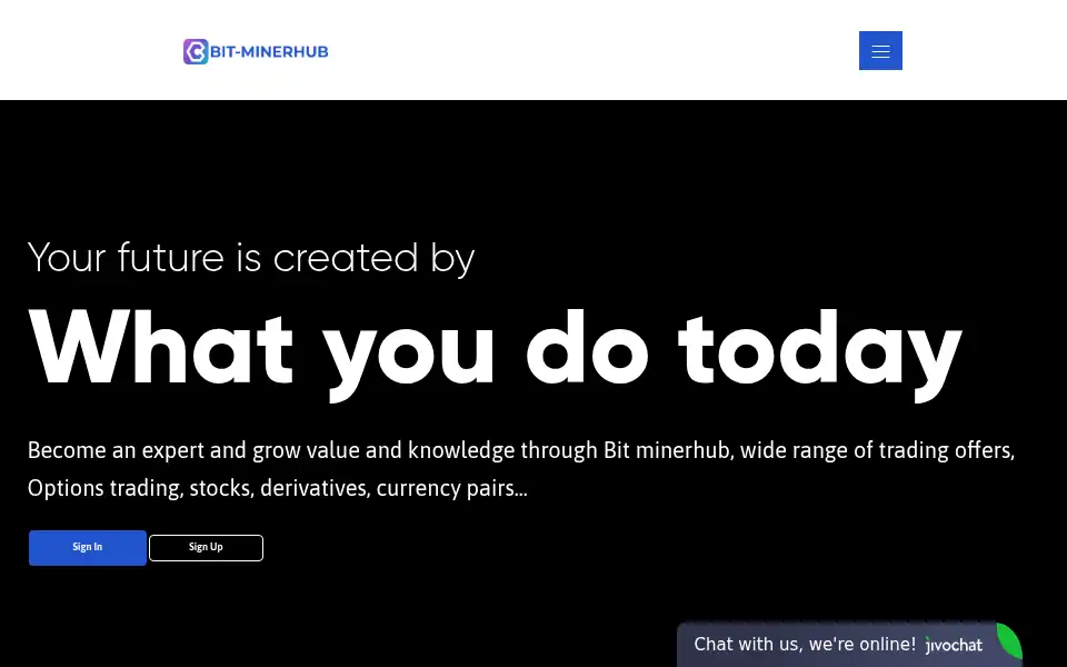 Screenshot of bitminerhub.org