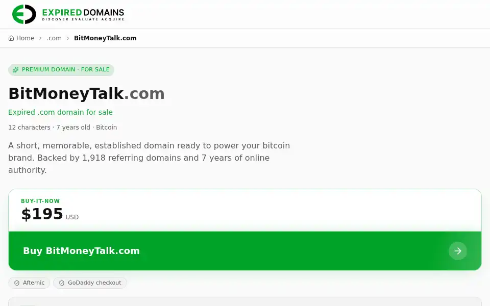 Screenshot of bitmoneytalk.com