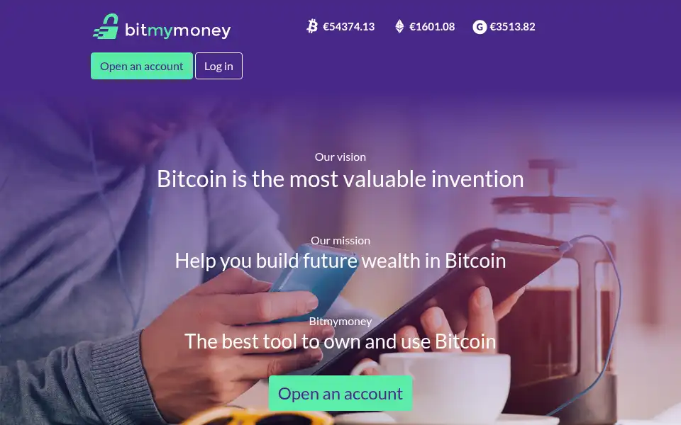 Screenshot of bitmymoney.com