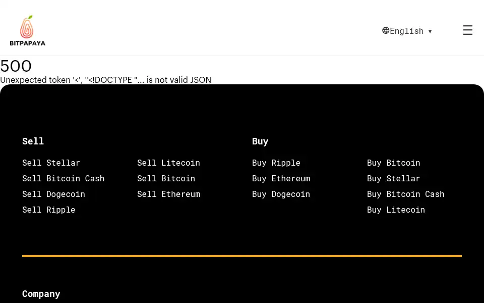 Screenshot of bitpapaya.com