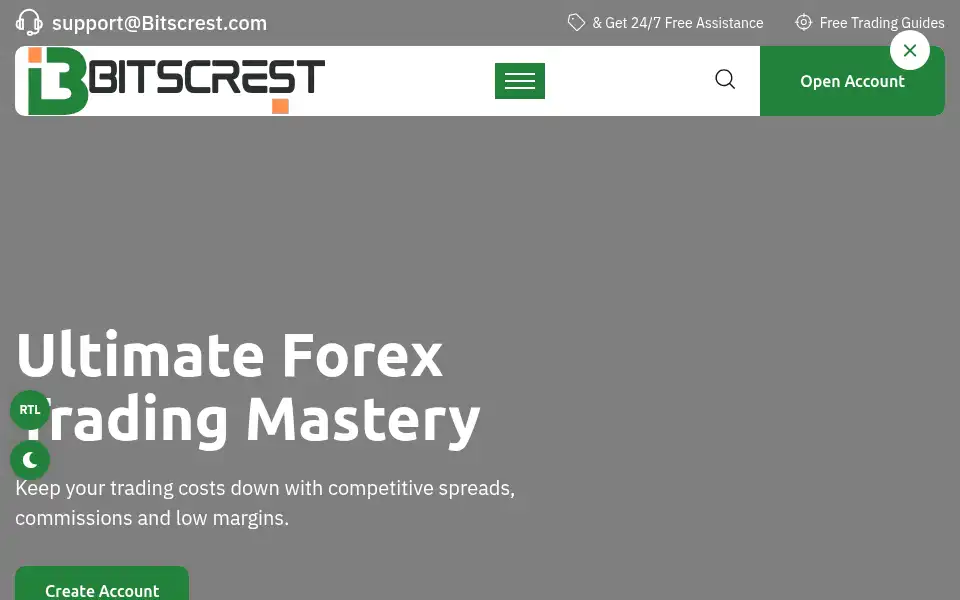 Screenshot of bitscrest.com