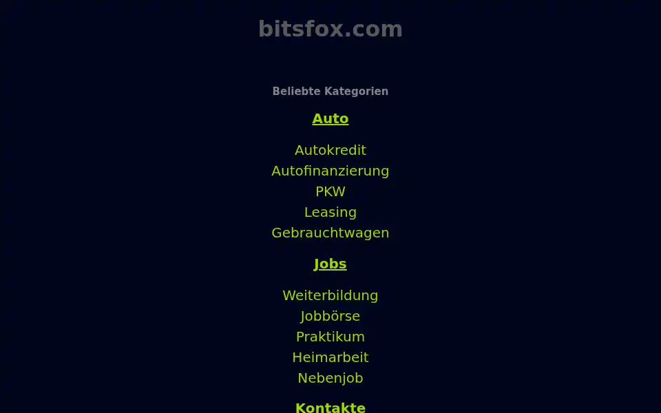 Screenshot of bitsfox.com
