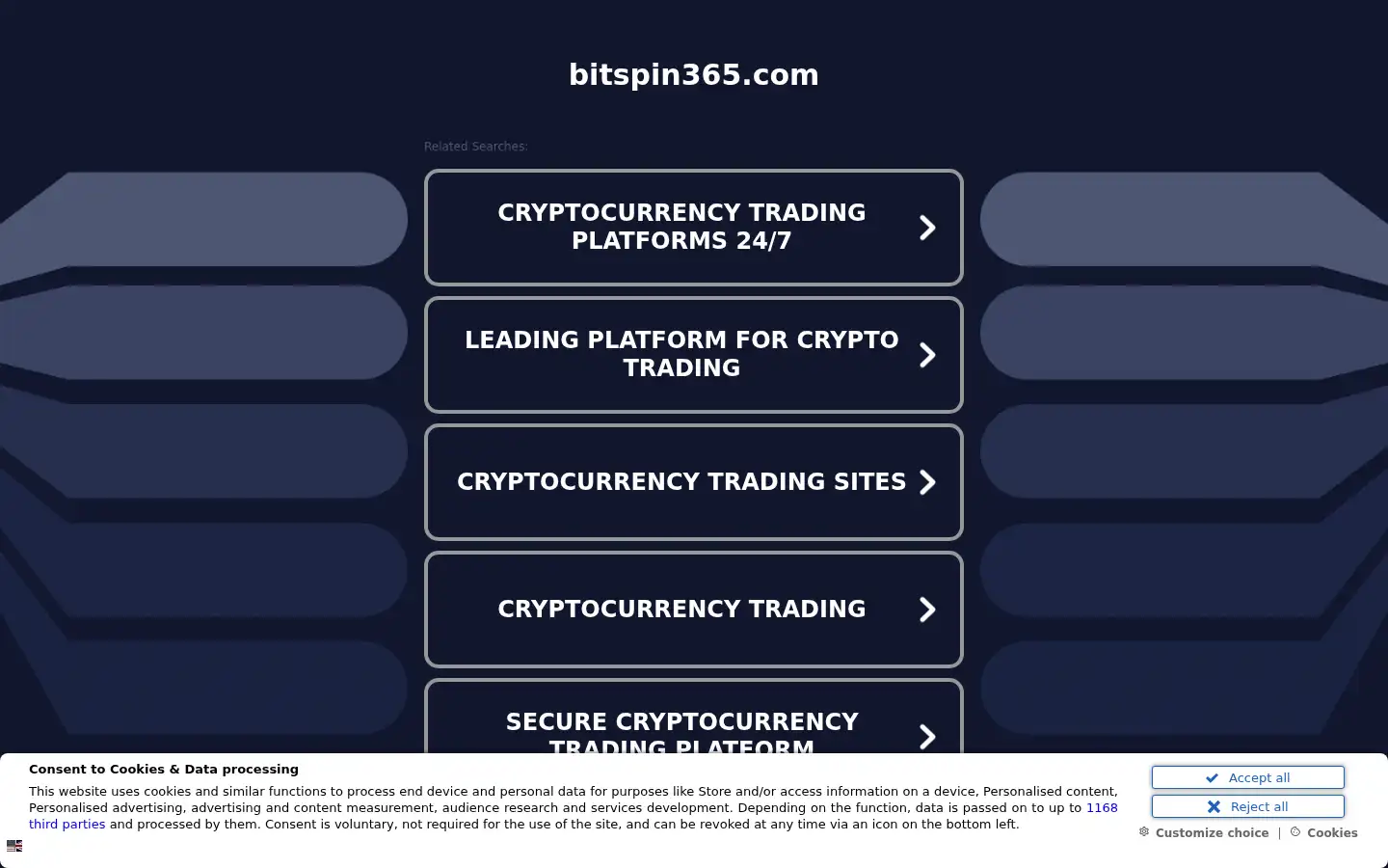 Screenshot of bitspin365.com