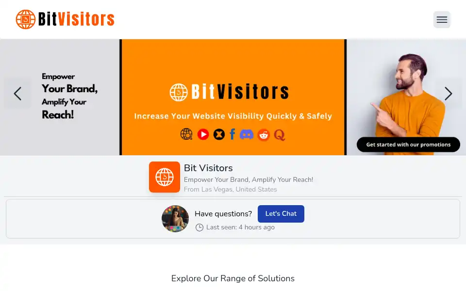 Screenshot of bitvisitors.com