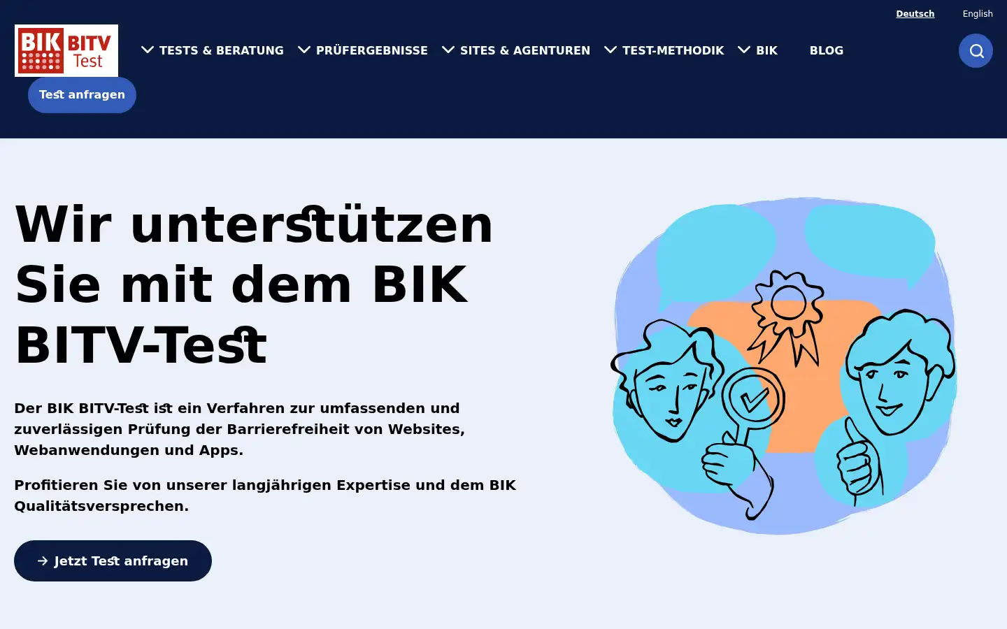 Screenshot of bitvtest.de