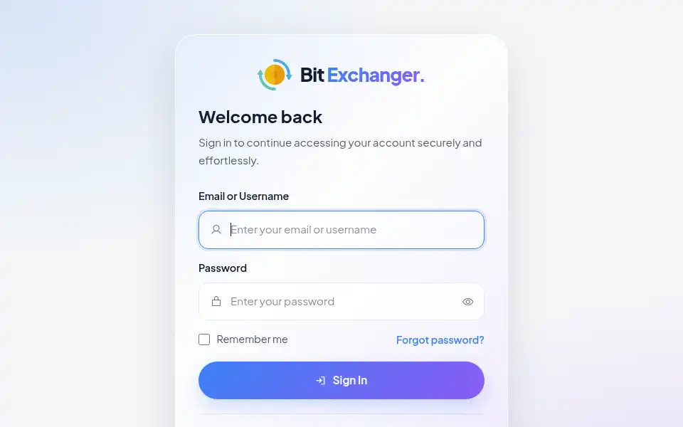 Screenshot of bitxchanger.net