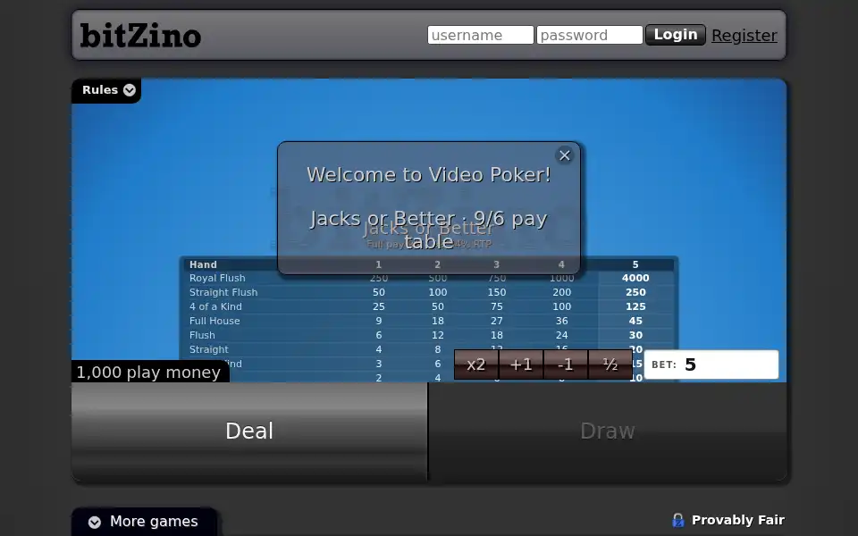 Screenshot of bitzino.com