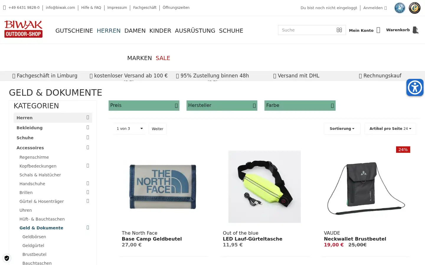 Screenshot of biwak.com