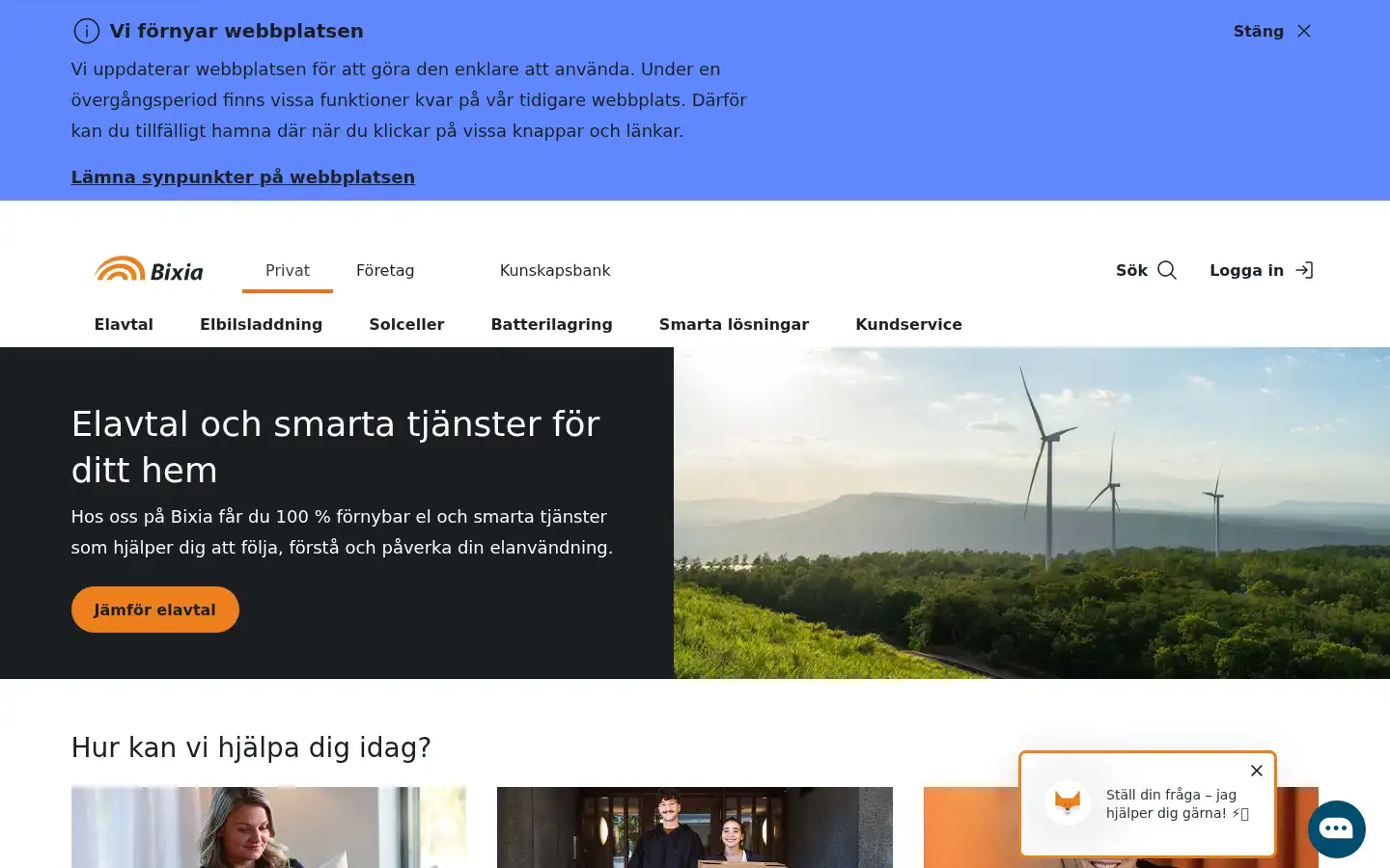 Screenshot of bixia.se