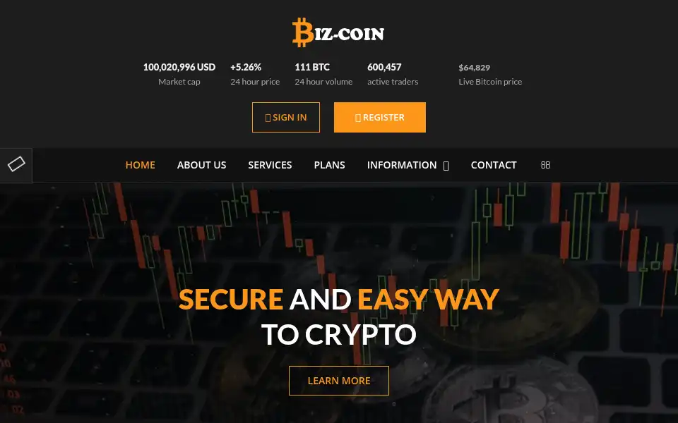Screenshot of biz-coin.com