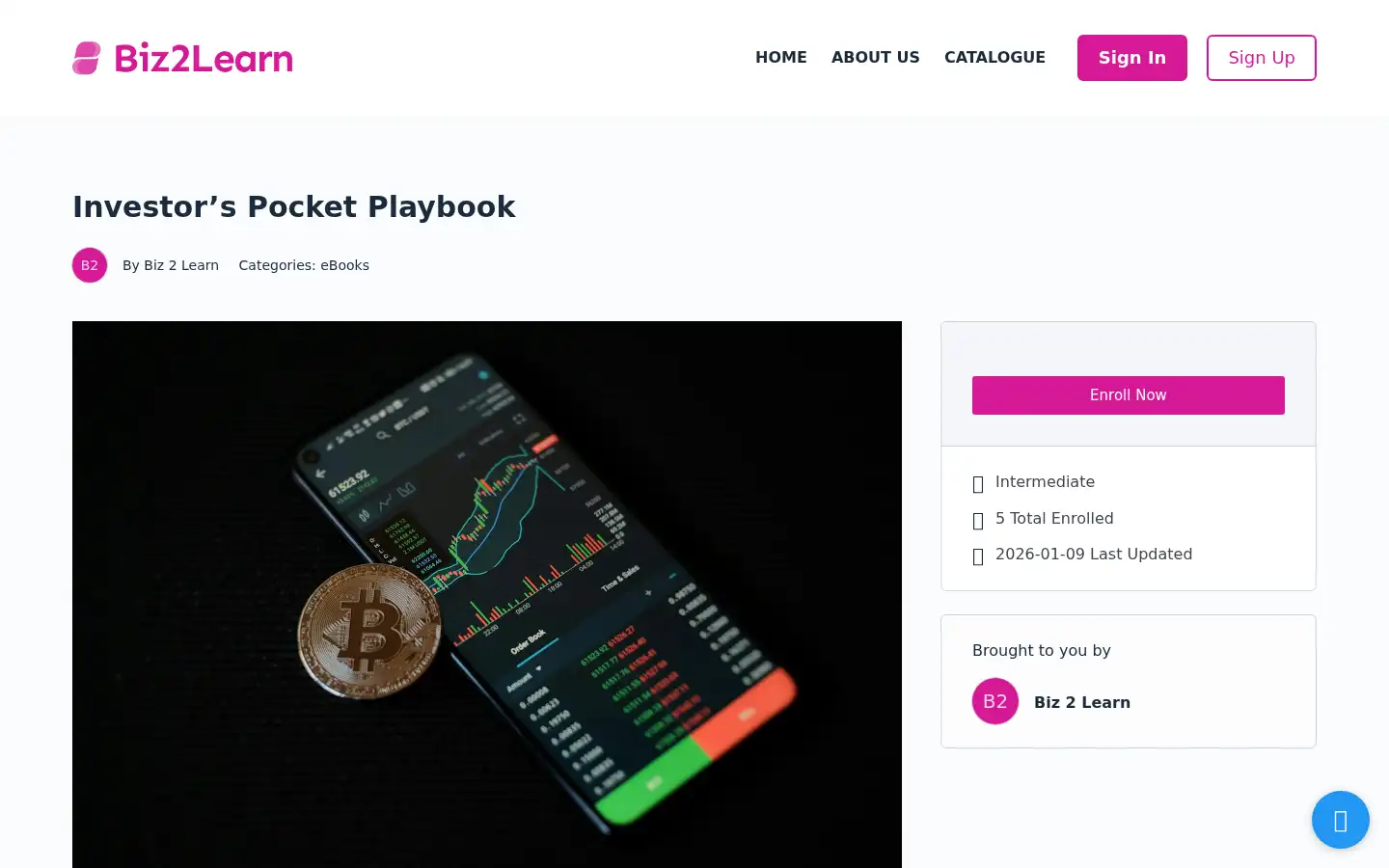 Screenshot of biz2learn.co