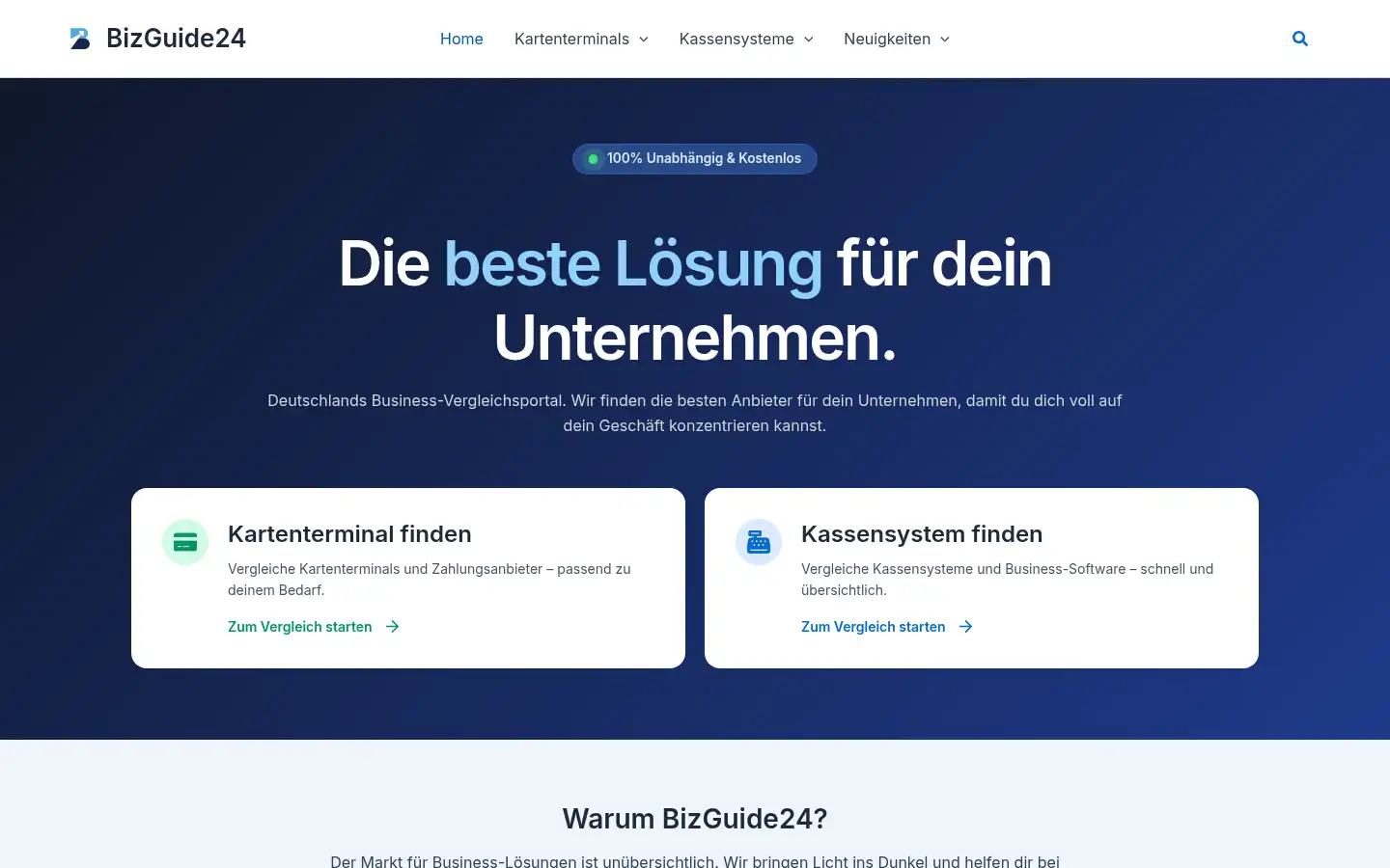 Screenshot of bizguide24.de