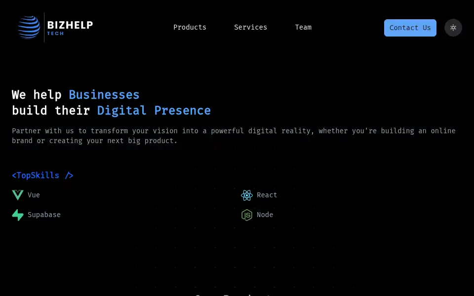 Screenshot of bizhelp.tech