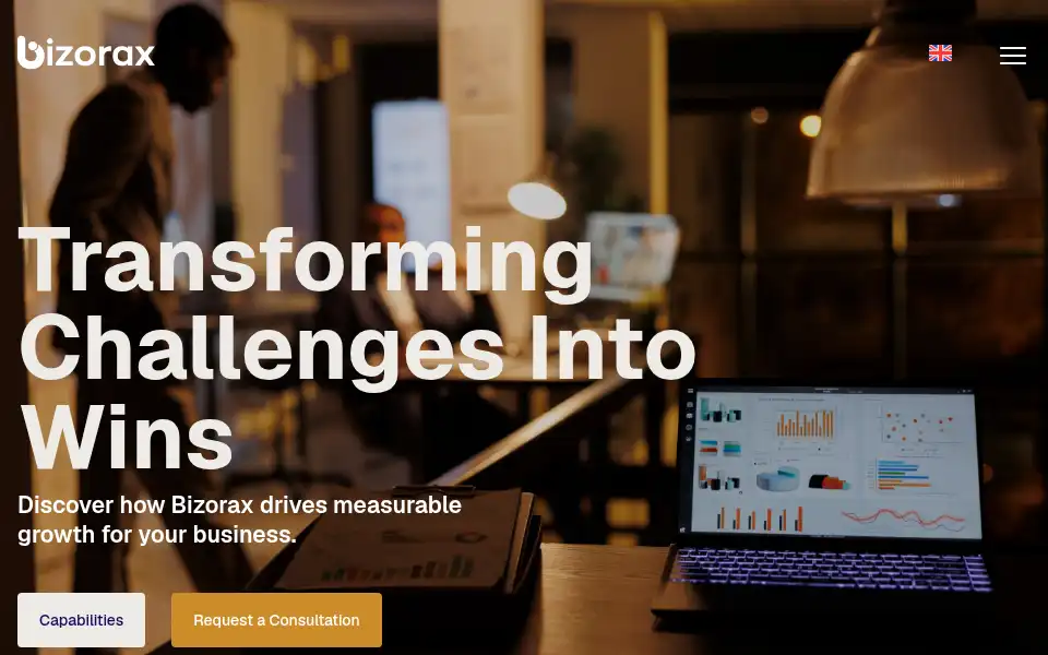 Screenshot of bizorax.com