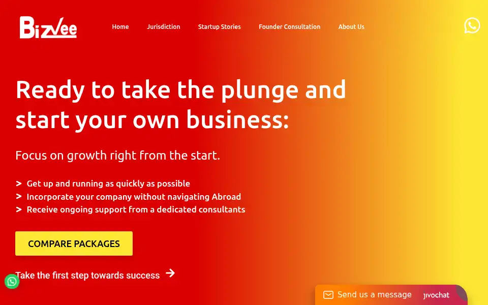 Screenshot of bizvee.com