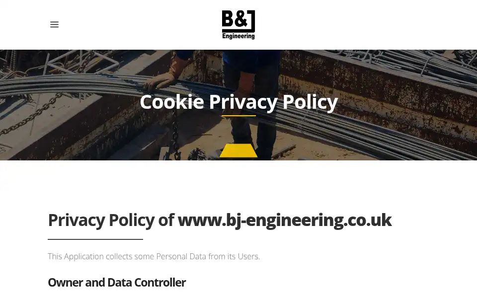 Screenshot of bj-engineering.co.uk