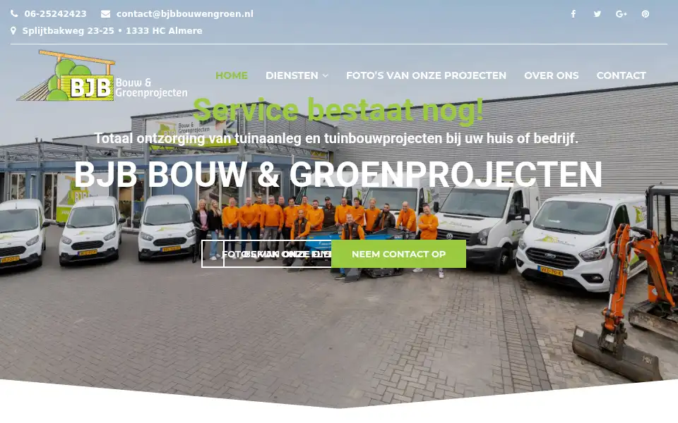 Screenshot of bjbbouwengroen.nl