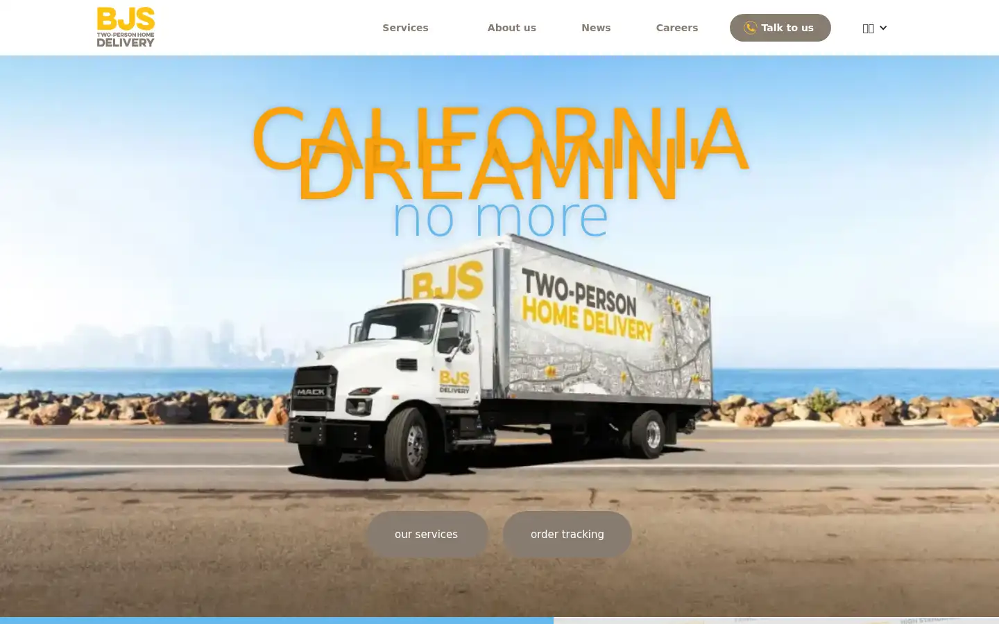 Screenshot of bjshomedelivery.com