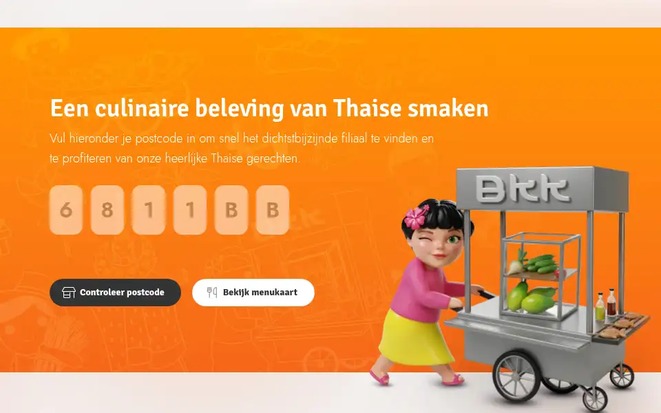 Screenshot of bkk-thai.nl