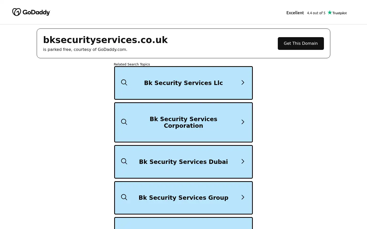 Screenshot of bksecurityservices.co.uk