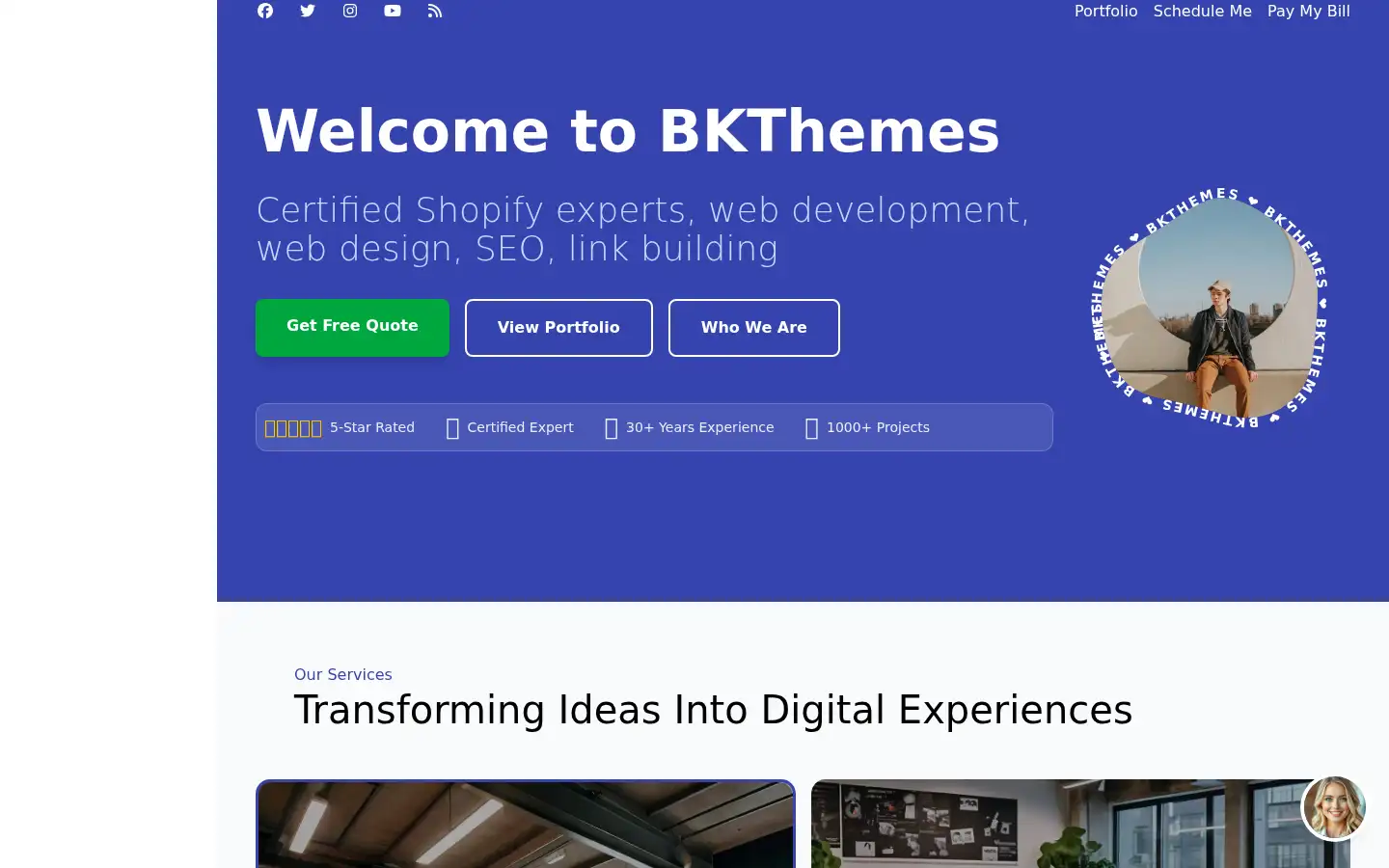 Screenshot of bkthemes.design