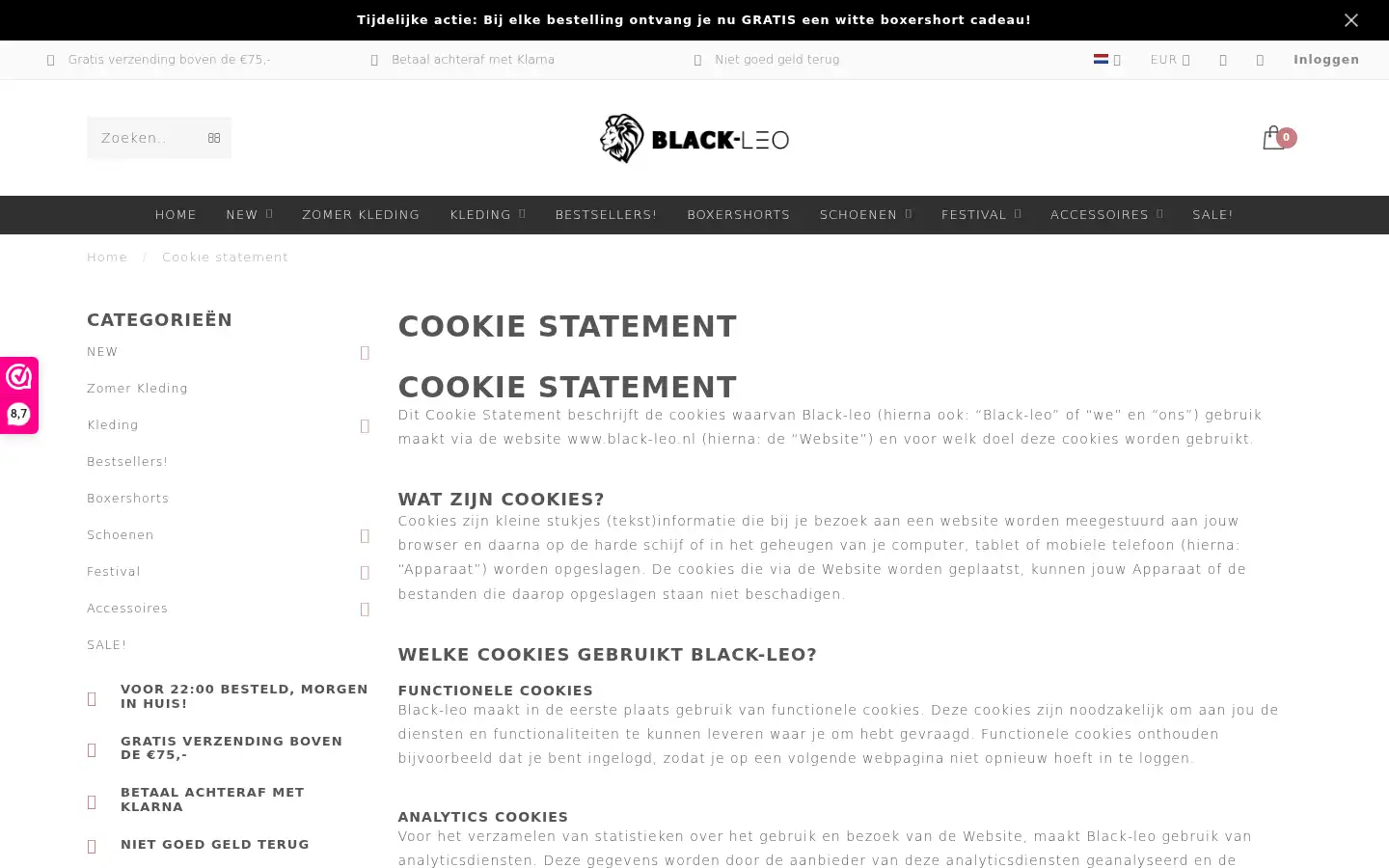 Screenshot of black-leo.nl