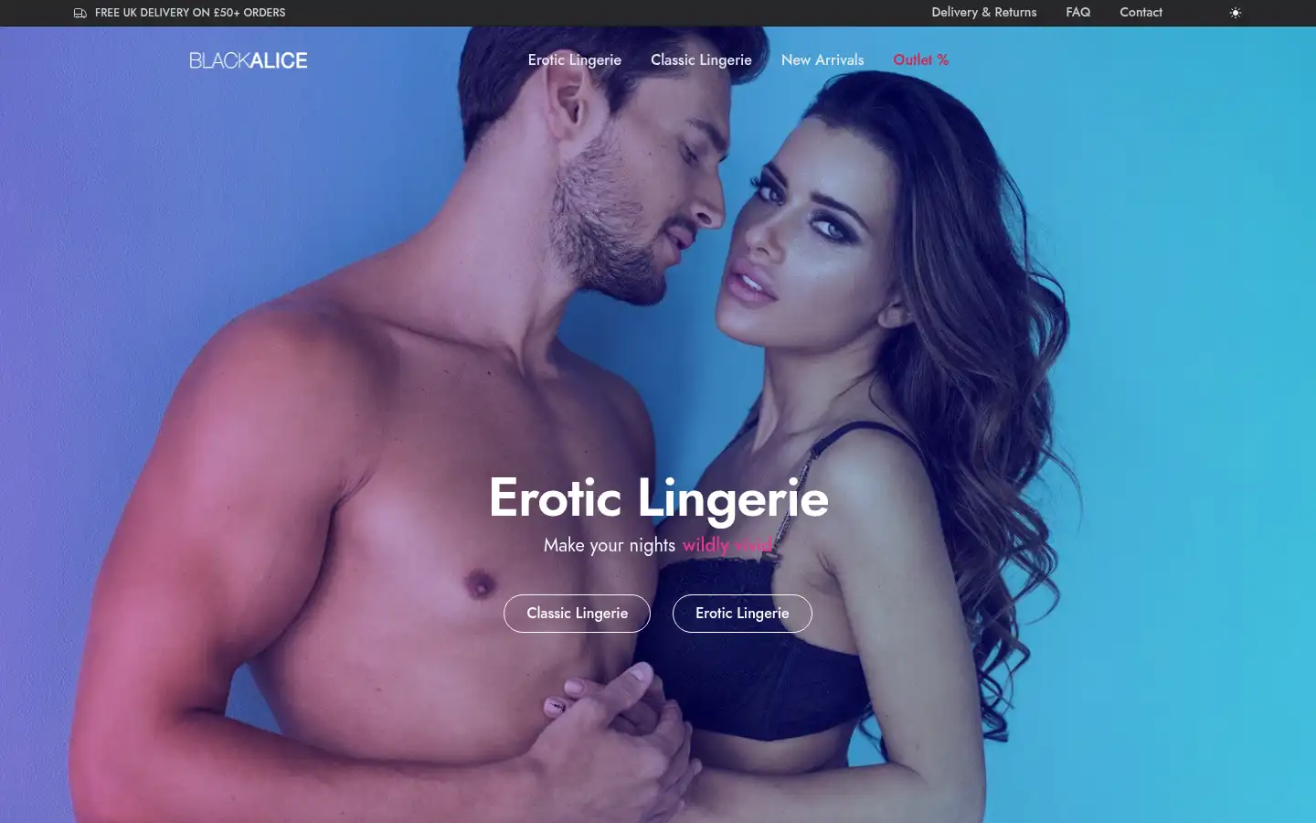 Screenshot of blackalice.co.uk
