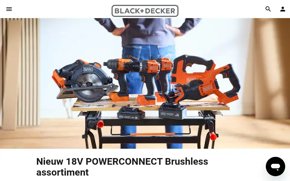 Screenshot of blackanddecker.be