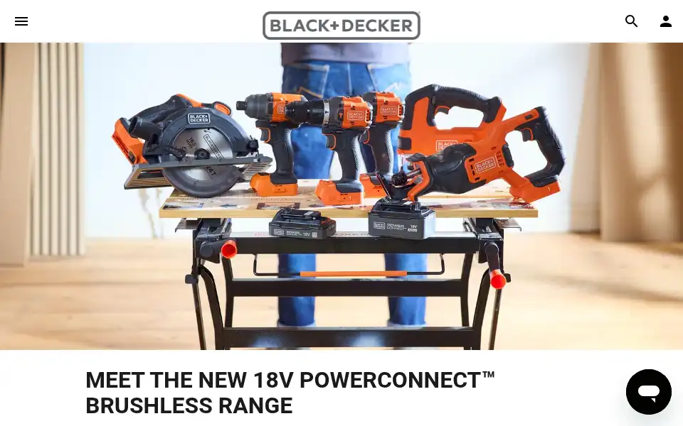 Screenshot of blackanddecker.co.uk