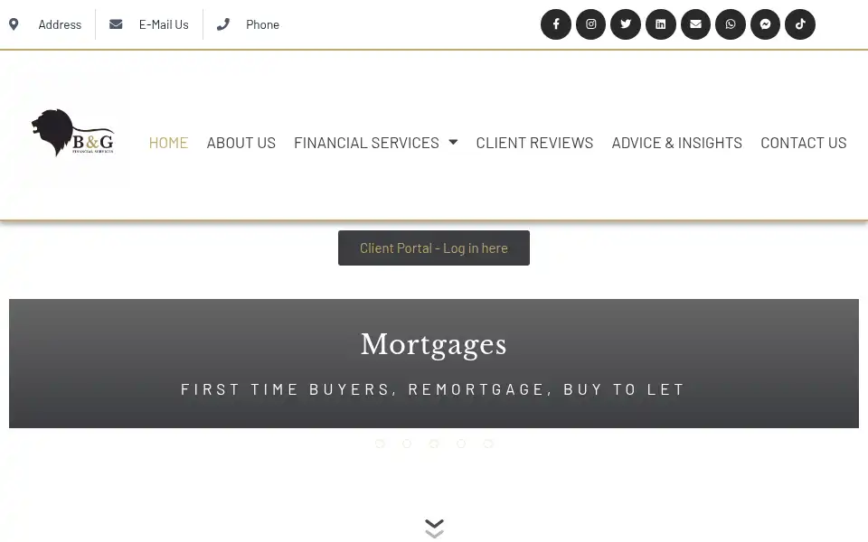 Screenshot of blackandgoldfinancialservices.co.uk
