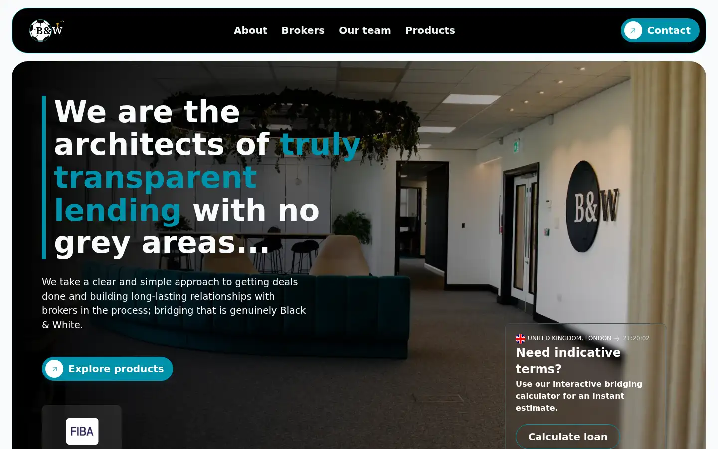 Screenshot of blackandwhitebridging.co.uk