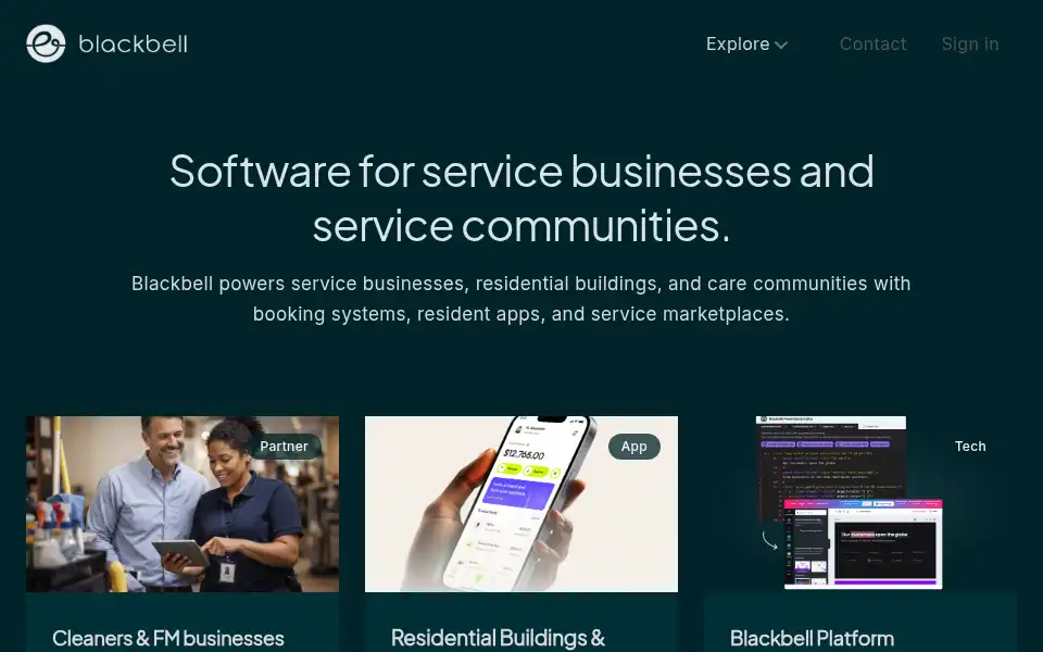 Screenshot of blackbell.com