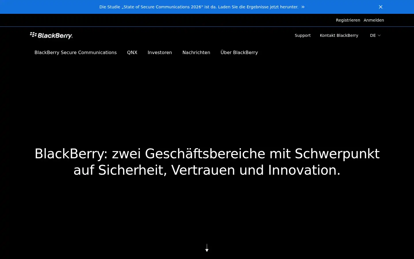 Screenshot of blackberry.com