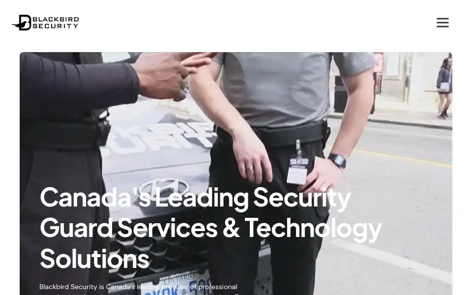 Screenshot of blackbirdsecurity.ca