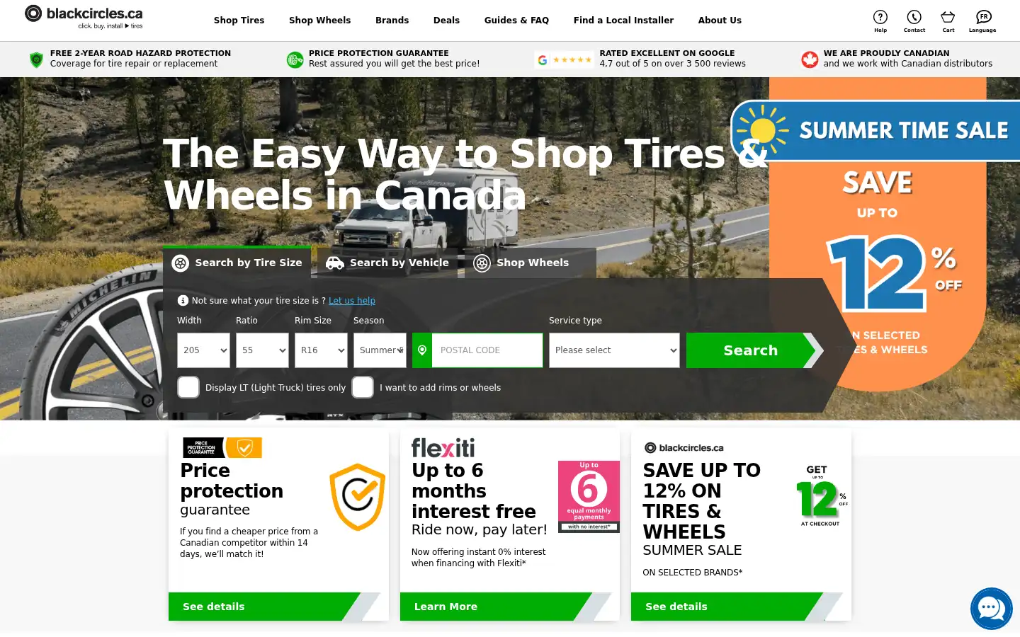 Screenshot of blackcircles.ca