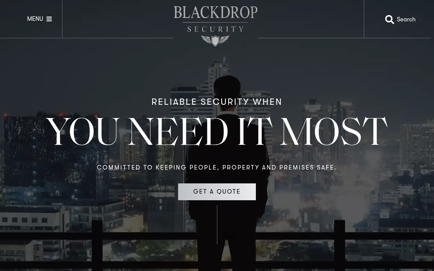 Screenshot of blackdropsecurity.co.uk