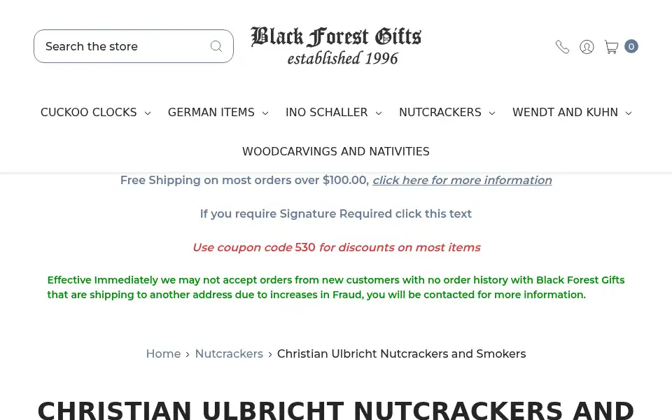 Screenshot of blackforestgifts.com
