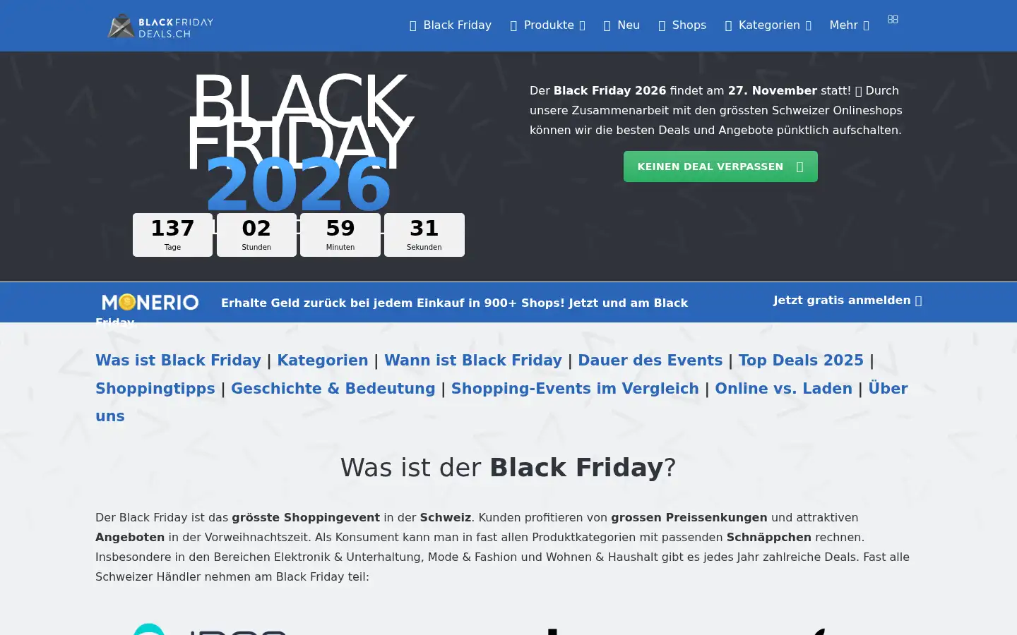 Screenshot of blackfridaydeals.ch