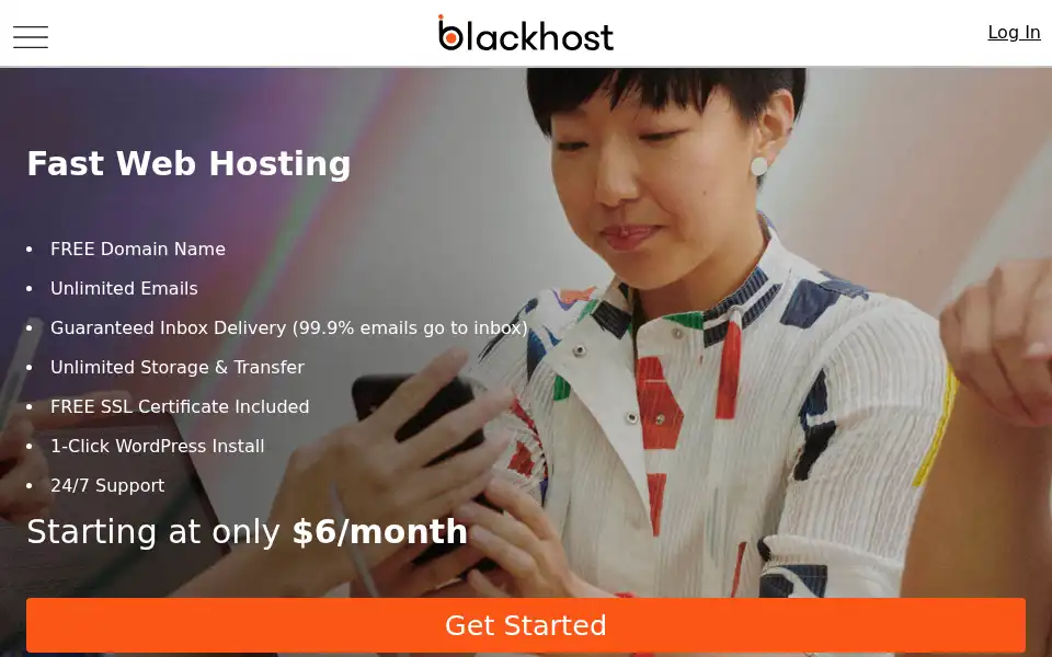 Screenshot of blackhost.com