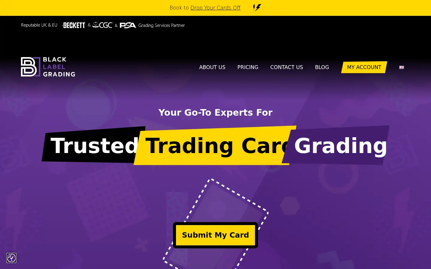 Screenshot of blacklabelgrading.com