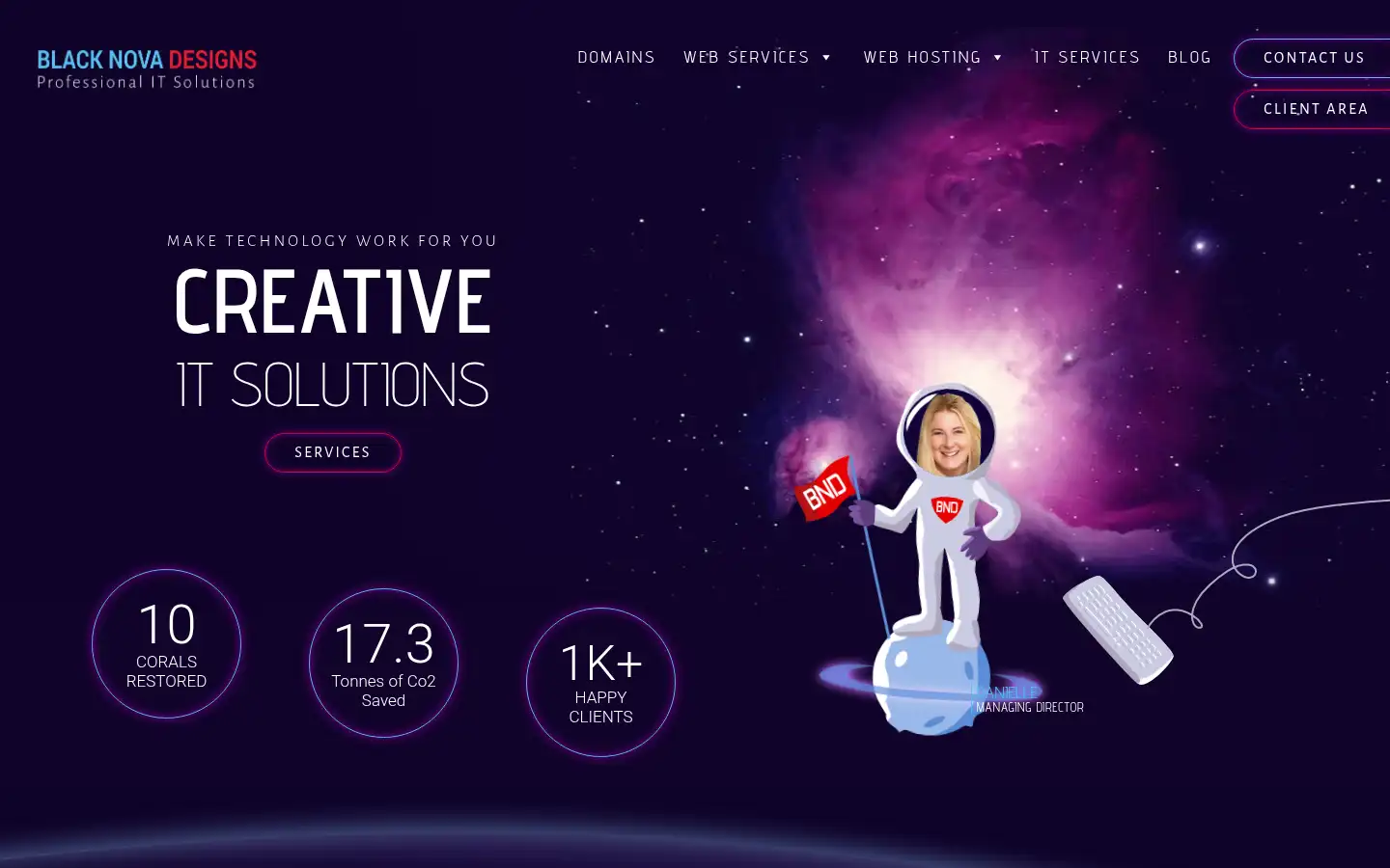 Screenshot of blacknovadesigns.co.uk