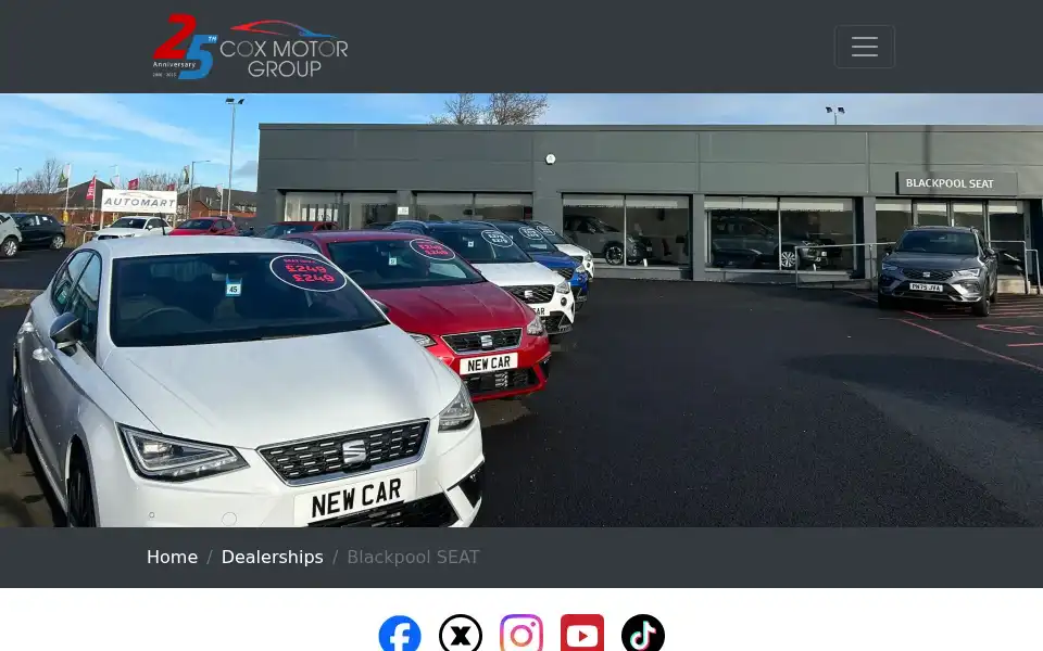 Screenshot of blackpool-seat.co.uk